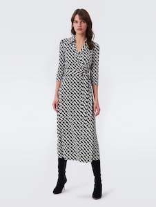 Abigail Wrap Dress in Chain Link