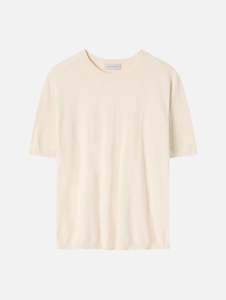 Womenswear: Cotton Cashmere Oversized Tee in Chromium