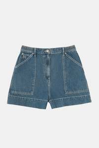 Pollock Denim Short in Mid-Blue