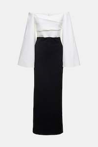 Womenswear: Eliana Maxi Dress in Cream & Black