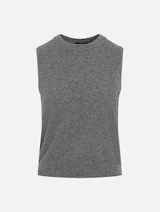 Merino Knit Vest in Grey