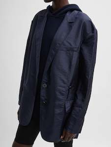 Womenswear: Crispy Nylon Liam Blazer in Navy