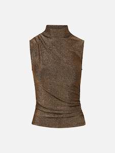 Mylie Sleeveless Top in Antique Gold