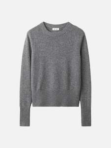 Womenswear: Classic Cashmere Crewneck in Grey