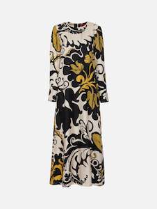 Womenswear: Long Sleeve Silk Swing Dress In Marea