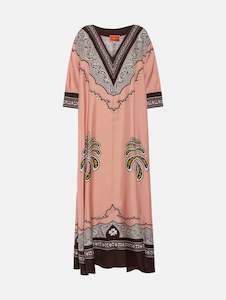 Muumuu Silk Dress In Mirage Placée Pink