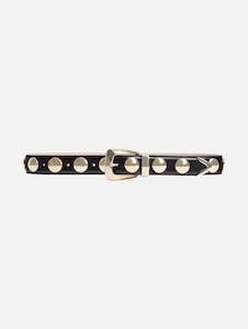 Womenswear: The Benny Belt with Gold Studs in Black