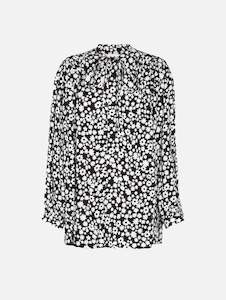 Pop Fields Motif Shirt in Black and White