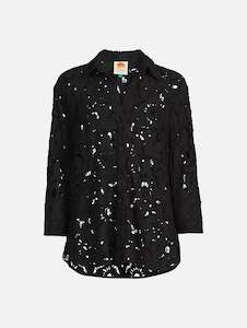 Sun Eyelet Shirt in Black