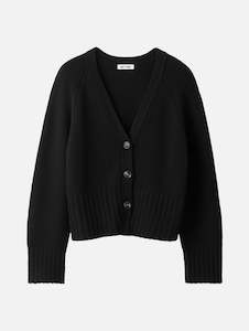 Womenswear: V Neck Cashmere Cardigan in Black