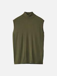 Womenswear: Lucy Cashmere Vest in Dark Moss