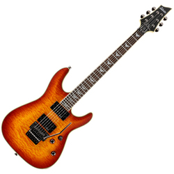 Schecter omen extreme floyd rose electric guitar, sunburst