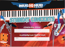 Student Concert Certificate