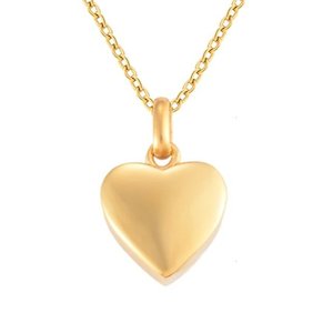 Gold Rounded Heart Pendant