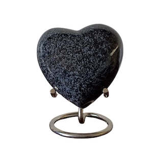 Black Fleck Heart Urn