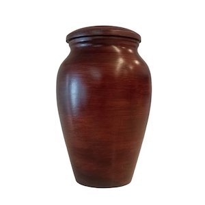 Mango Wood Urn (dark)