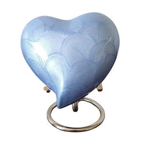 Swift Glacier Blue Heart Urn