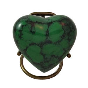 Marble Green Heart Urn