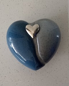 Adult Urns - My Angel Cremation Jewellery Cremation or Keepsake Jewellery and Urns for ashes: Two Tone Blue Heart