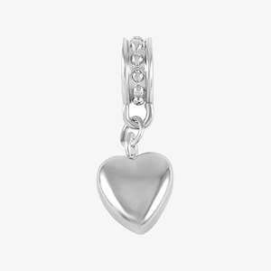 Hanging Silver Heart Charm