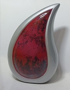 Red Tear Drop Urn