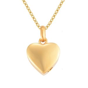 All Items - My Angel Cremation Jewellery Cremation or Keepsake Jewellery and Urns for ashes: Gold Hanging Heart Pendant