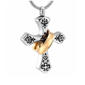 All Items - My Angel Cremation Jewellery Cremation or Keepsake Jewellery and Urns for ashes: Gold Eternal Cross