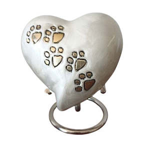 All Items - My Angel Cremation Jewellery Cremation or Keepsake Jewellery and Urns for ashes: Pet Swift White Heart Urn