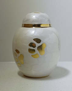 Pearl White Pet Urn