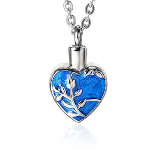 All Items - My Angel Cremation Jewellery Cremation or Keepsake Jewellery and Urns for ashes: Blue Rose Heart