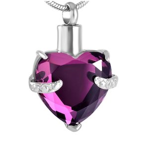 All Items - My Angel Cremation Jewellery Cremation or Keepsake Jewellery and Urns for ashes: Purple Heart