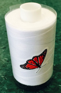 Butterfly Overlocking Thread - 1000m White - Bernina Sewing Centre Tauranga