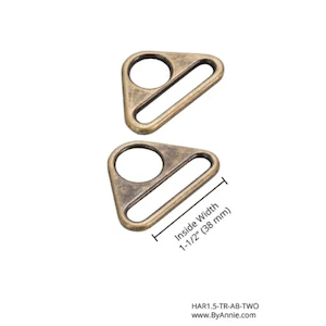 Products: By Annie - Triangle Rings - Antique Brass 2pk 1.5" - Bernina Sewing Centre Tauranga