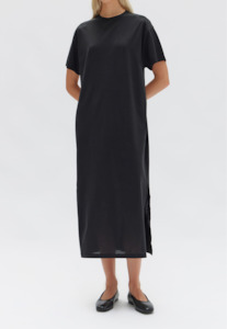 Clothing: Silk Blend Tee Dress // Black