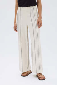 Clothing: Matera Stripe Pant // Cream/Black