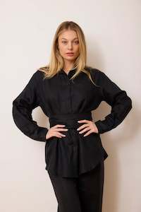 Clothing: 9-5 Shirt // Black Linen