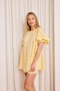 Clothing: Horizon Top // Yellow Broiderie