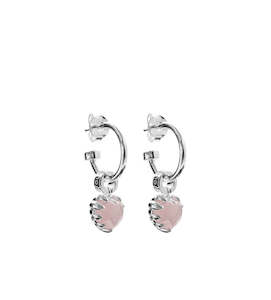 Love Anchor Earrings // Rose Quartz