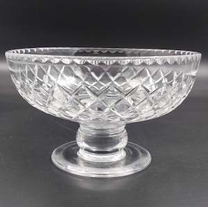 Kitchenware: Stuart Crystal - Criss-Crosses - Pedestal Bowl