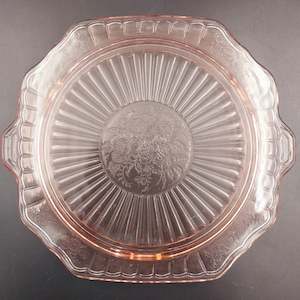 Kitchenware: Anchor Hocking - Mayfair, Pink - Footed Cake Plate