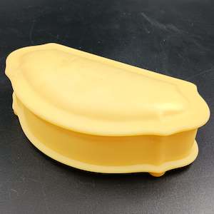 Kitchenware: Celluloid - Art-deco Shape - Lidded Trinket/Jewellery Box - ANTIQUE