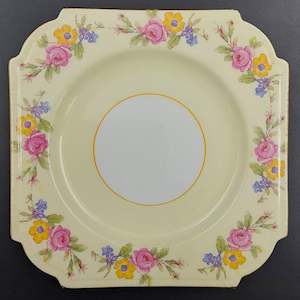 Aynsley - Pink, Yellow and Blue Flowers on Yellow, C431 - Side Plate