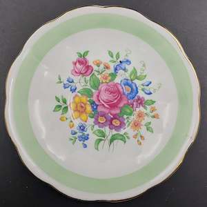 Kitchenware: Bell China - Floral Spray with Green Band - Saucer