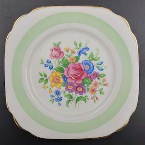 Bell China - Floral Spray with Green Band - Side Plate