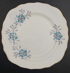 Colclough - Blue and Black Flowers - Side Plate