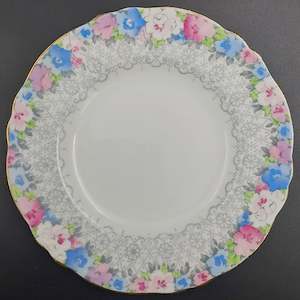 Crown Staffordshire - Pink and Blue Floral Rim - Side Plate