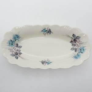 Kitchenware: A J Wilkinson - Blue Roses - Oval Dish