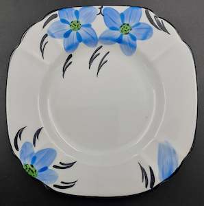 Melba - Hand-painted Large Blue Flowers - Side Plate