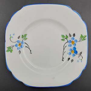 Melba - Hand-painted Small Blue Flowers - Side Plate