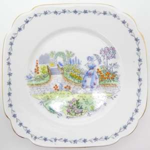 Kitchenware: Bell China - Lady in Garden - Side Plate